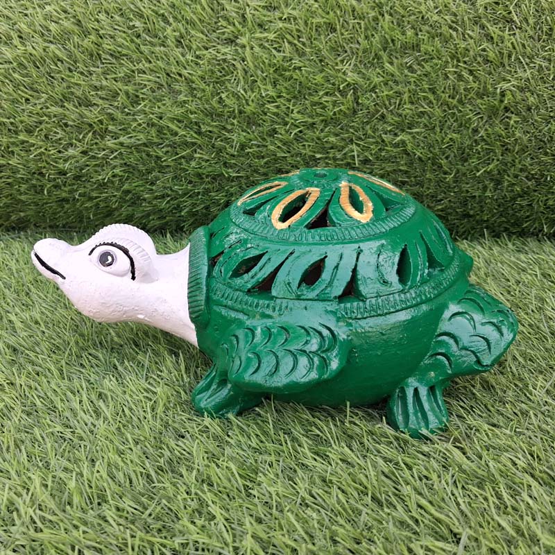 Handmade Mud Green Turtle Big