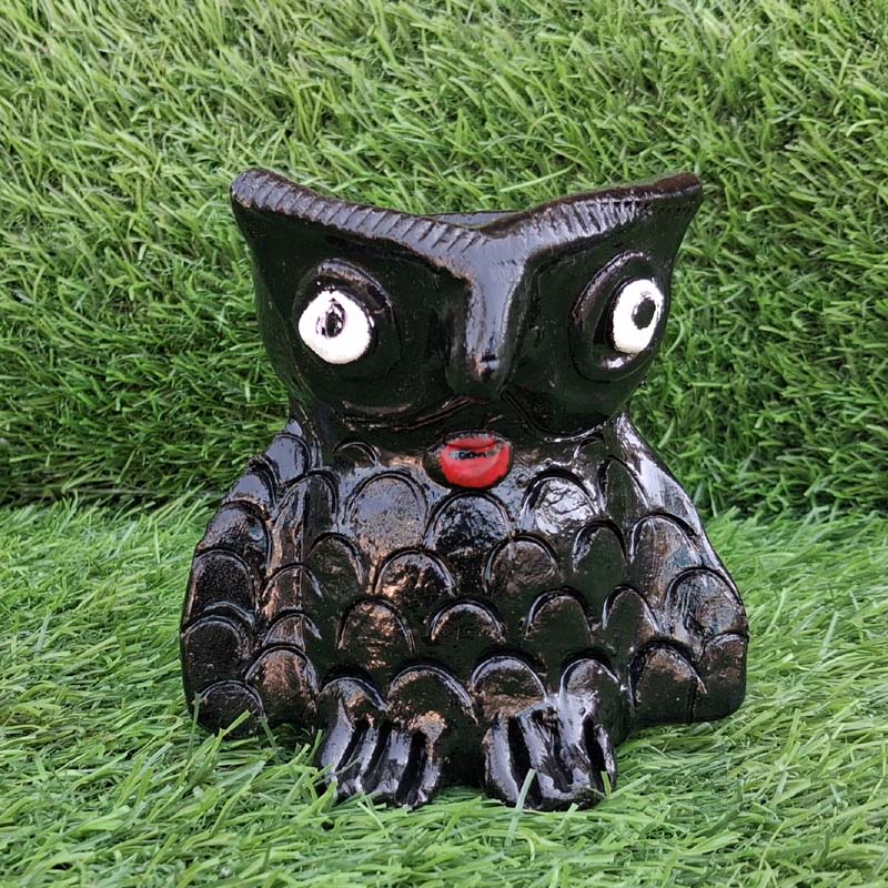 Handmade Mud Owl Black